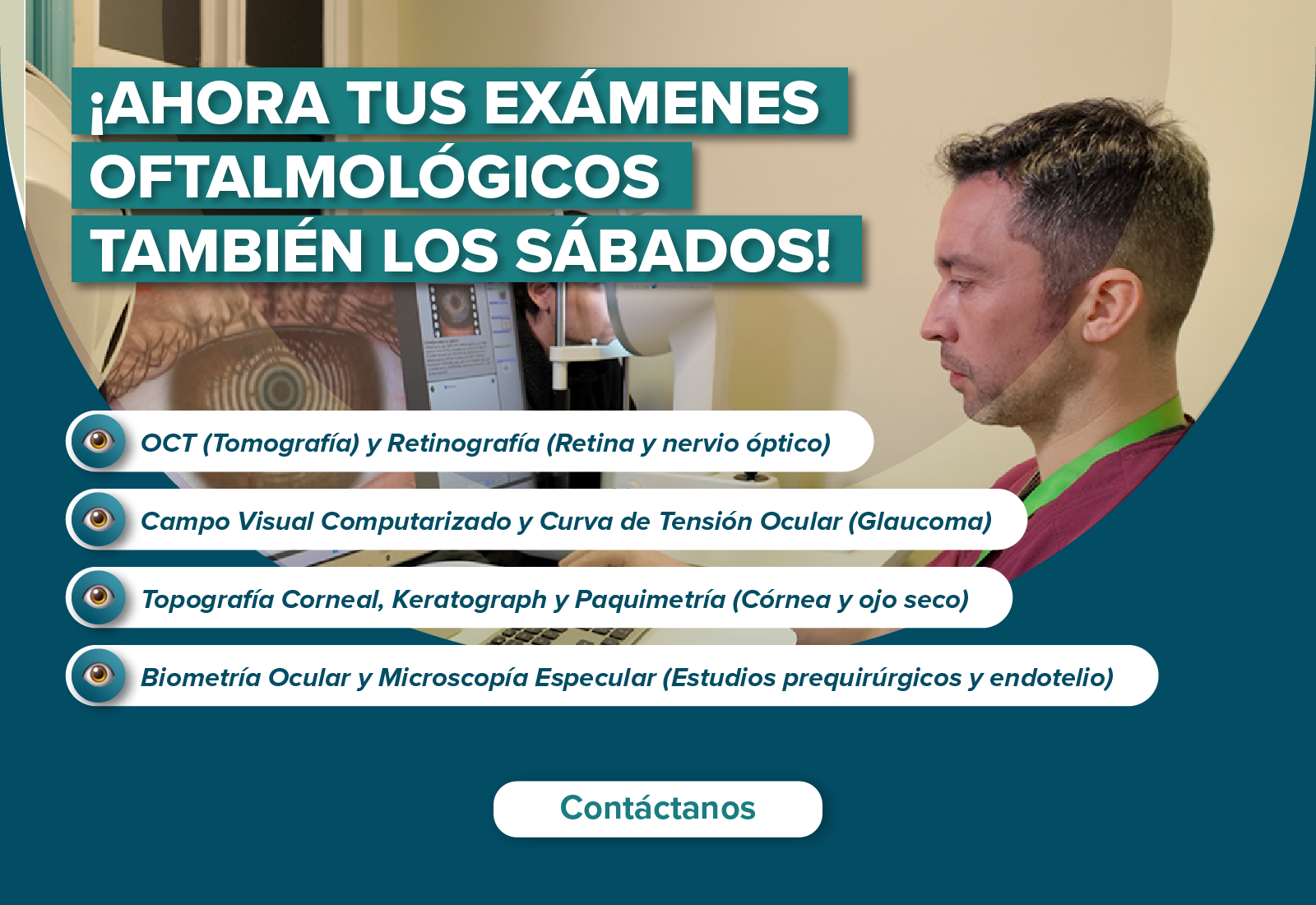 Examenes oftalmologicos tambien los sabados Instituto de la Vision